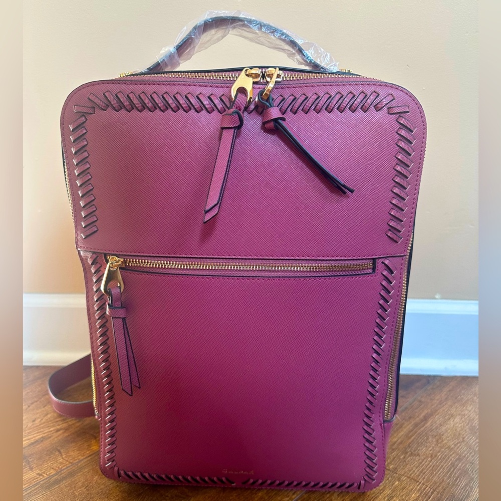 CALPAK Kaya 15 Inch Laptop Backpack in Rosewood
